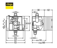MEDIDAS LATIGUILLO LLENADO URINARIO PREVISTA PURE VIEGA